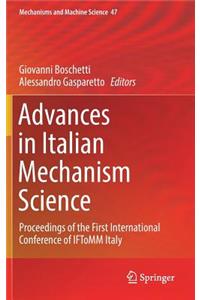 Advances in Italian Mechanism Science