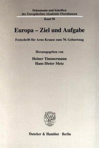 Europa - Ziel Und Aufgabe