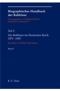 Die Rabbiner im Deutschen Reich 1871-1945