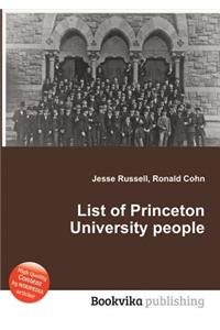 List of Princeton University People