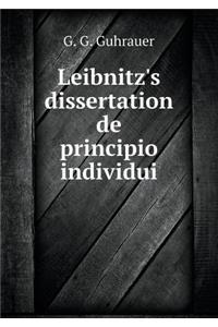 Leibnitz's Dissertation de Principio Individui