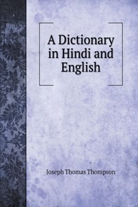 A Dictionary in Hindi and English