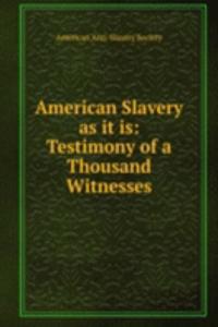 American Slavery as it is: Testimony of a Thousand Witnesses