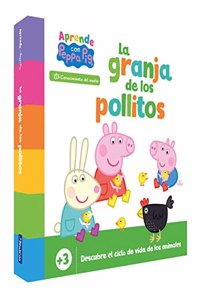 Peppa Pig. Libro de carton - Aprende Conocimiento del medio con Peppa Pig. La granja de los pollitos (+3 anos): Descubre el ciclo de vida de los animales
