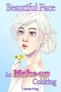Beautiful face for makeup coloring