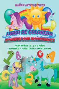 Niñas inteligentes - Libro para colorear Aprende con Actividades