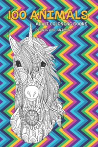 Adult Coloring Books Plants and Animals - 100 Animals