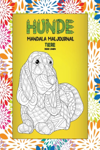 Mandala Maljournal - Dicke Linien - Tiere - Hunde