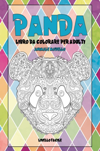 Libro da colorare per adulti - Livello facile - Animale modello - Panda