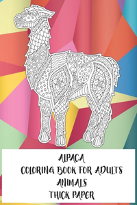 Coloring Book for Adults Thick paper - Animals - Alpaca