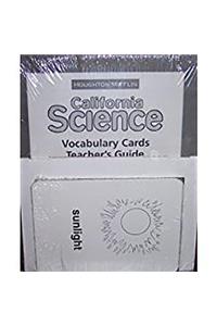 Houghton Mifflin Science California: Vocab Cards & Tchr GD L1