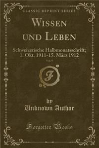Wissen Und Leben, Vol. 9