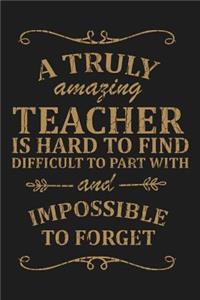 A Truly Amazing Teacher is Hard to Find Difficult To Part With and Impossible to Forget