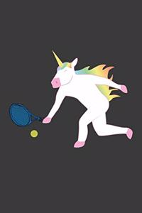 Einhorn spielt Tennis