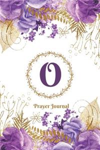 Praise and Worship Prayer Journal - Purple Rose Passion - Monogram Letter O