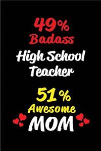 49% Badass High School Teacher 51 % Awesome Mom