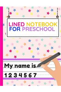 Lined Notebook for Preschool