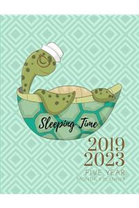 2019-2023 Five Year Planner Turtles Tortoise Gratitude Monthly Schedule Organizer