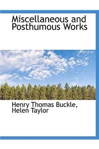 Miscellaneous and Posthumous Works
