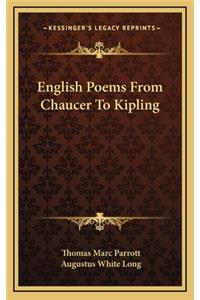 English Poems from Chaucer to Kipling