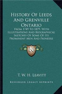 History of Leeds and Grenville Ontario