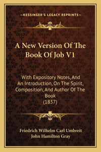 New Version Of The Book Of Job V1: With Expository Notes, And An Introduction, On The Spirit, Composition, And Author Of The Book (1837)