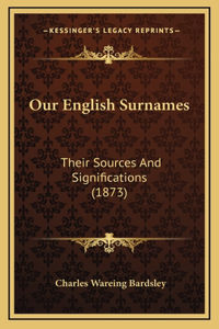 Our English Surnames