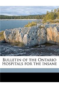 Bulletin of the Ontario Hospitals for the Insane Volume N.04 V.04