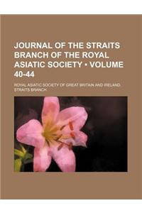 Journal of the Straits Branch of the Royal Asiatic Society (Volume 40-44 )