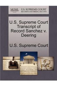 U.S. Supreme Court Transcript of Record Sanchez V. Deering