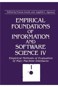 Empirical Foundations of Information and Software Science IV