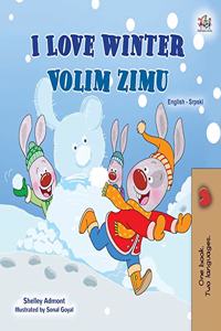 I Love Winter (English Serbian Bilingual Book for Kids - Latin Alphabet)