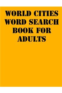 World Cities Word Search Book For Adults