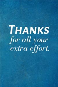 Thanks for all your extra effort.