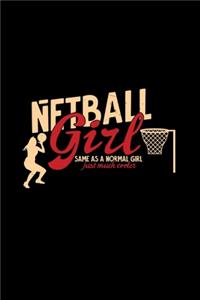 Netball girl: 6x9 Netball - lined - ruled paper - notebook - notes