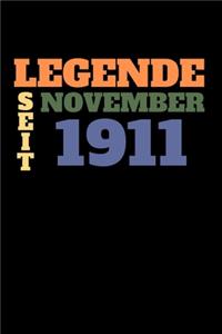 Legende seit November 1911