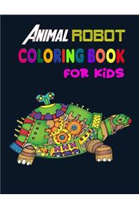 Animal Robot Coloring Book For Kids.