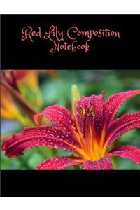 Red Lily Composition Book