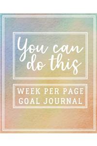 Week Per Page Goal Journal