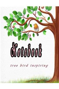 Notebook tree bird inspiring