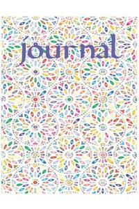 Flowery Journal Oversized 8.5x11, 150 Page Lined Blank Journal Notebook