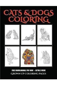 Grown Up Coloring Pages (Cats and Dogs)