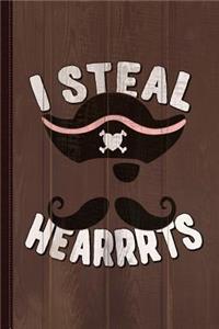 I Steal Hearrrts Valentine's Pirate Journal Notebook