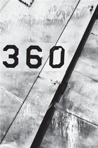 360 Tail Number - Lined Notebook with Margins - 6X9