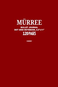 Murree Bullet Journal, Cherry, Dot Grid Notebook, 8.5