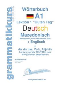Wörterbuch Deutsch - Mazedonisch - Englisch