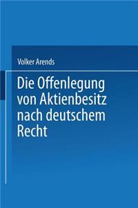 Offenlegung Von Aktienbesitz Nach Deutschem Recht
