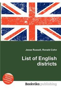 List of English Districts