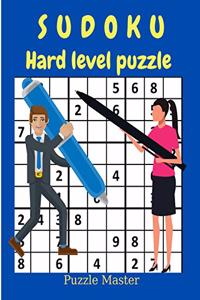 Sudoku Hard Level Puzzle - Relax and Solve Hard Sudoku with Solutions at the End of The Book