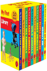 Rupa Publications - My First Library - Set Of 10 Books (Box Set) - Kids Learning Board Books - Children Growth And Development Book